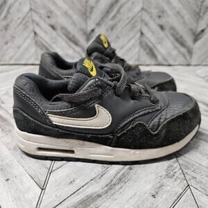Nike Air Max 1 TD Kids 10C Black Anthracite White Shoes 807604-017 10 C